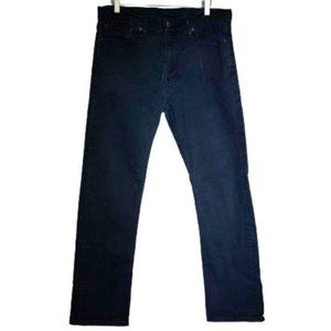 Levi's 513 Black Destroyed Jeans 34x30 Rise: 10.5"
